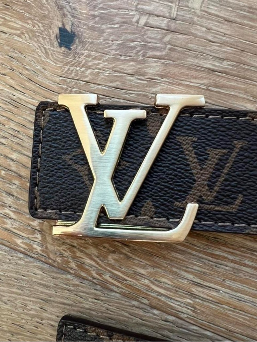 Louis Vuitton Monogram Belt | Gold LV Buckle | Size 32” | Like New! - Picture 4 of 7